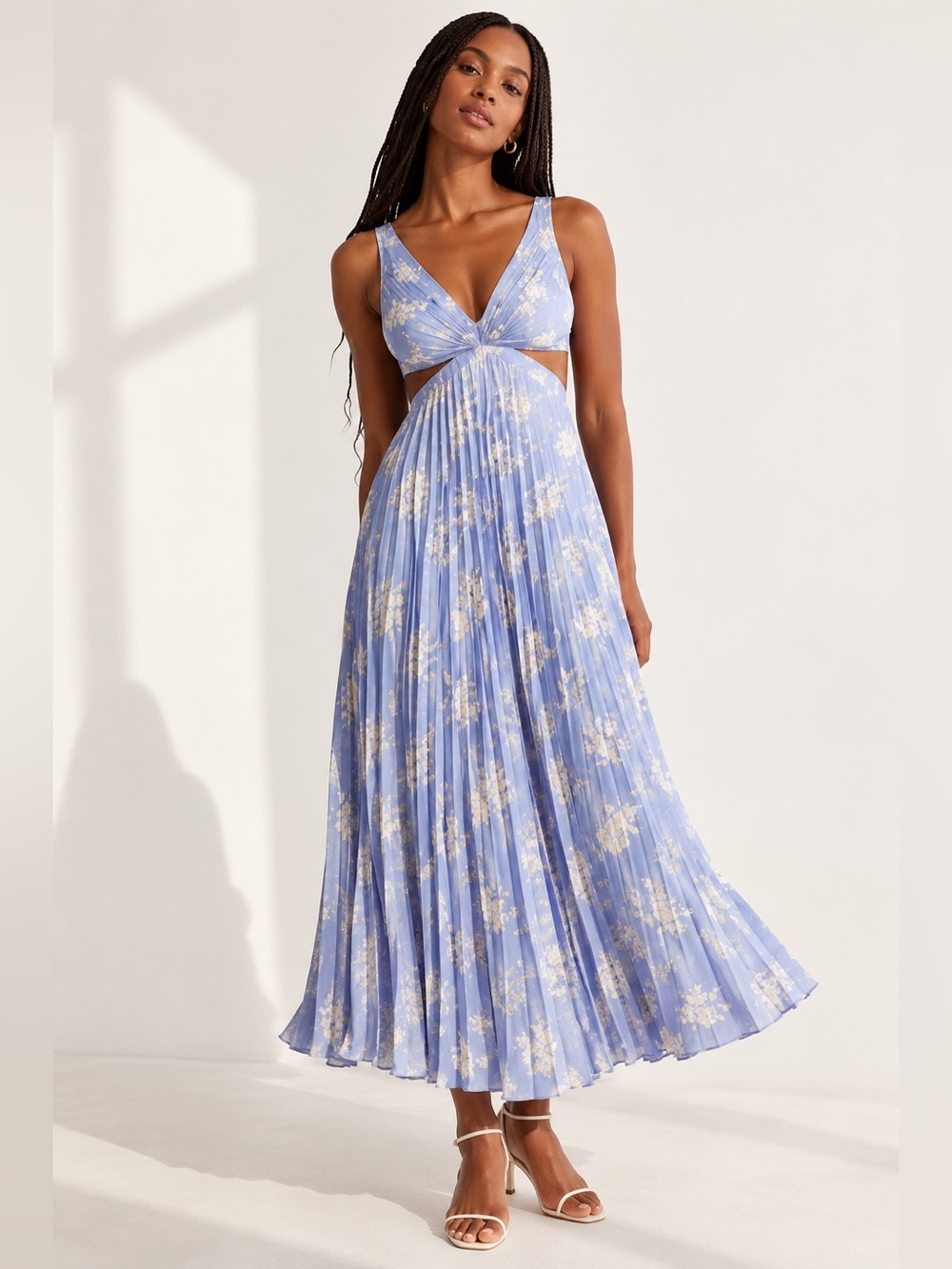 Abercrombie & Fitch Giselle Pleated Cutout Maxi Dress – XXL Petite